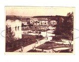 CP Ocna Sibiului - Vedere din parc, RPR, circulata 1954, animata, cu pliu, Printata
