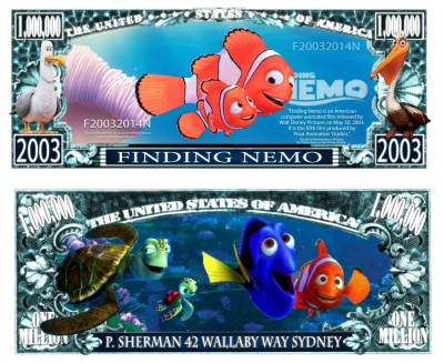 !!! SUA = FANTASY NOTE (TJ6) = DESENE ANIMATE : FINDING NEMO - 2017 - UNC foto