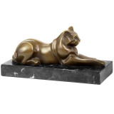 Pisica-statueta din bronz pe un soclu din marmura KF-102, Animale