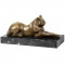 Pisica-statueta din bronz pe un soclu din marmura KF-102