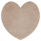Covor lavabil modern SHAPE 3105 inima shaggy - bej, antiderapant, 80x80 cm