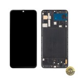 Display cu Touchscreen MP compatibil cu Samsung Galaxy A70 A705 cu Rama Versiune OLED Negru