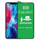Folie de Protectie Ceramica, TEO, Compatibila cu Xiaomi Redmi 12 Pro, Ceramics 9D, Antisoc, Margini Negre, Transparent
