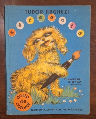 Carte de colorat &amp;bdquo;Zdreanţă&amp;rdquo; Tudor Arghezi 1977, Editura Scrisul Rom&amp;acirc;nesc foto