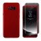 Husa protectie 360 fata + spate + folie silicon Samsung Galaxy S8 , Rosu