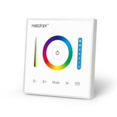 Controller Mi-Light P3 MiBoxer LED Panou alb de perete 2 in 1 Benzi LED dimabil RGB RGBW RGB+CCT, IC cu ecran tactil capacitiv de inalta precizie