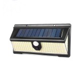 Lampa solara de gradina, cu prindere pe perete, cu 190 de LED-uri, 3 moduri de iluminare, waterproof, negru