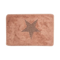Covoras baie textil maro roz 58x38x1 cm