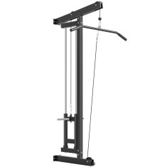 SPORTNOW Aparat de forță montat pe perete, stație de tracțiuni, scripete sus și jos, 2 scripete, din oțel, 75 x 16 x 192 cm, negru | Aosom Romania
