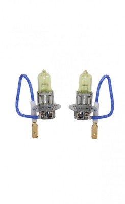 Set 2 becuri H3, 12v, 55w halogen galben &amp;quot;fog breaker&amp;quot; foto