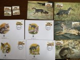 Nigeria - serie 4 timbre MNH, 4 FDC, 4 maxime, fauna wwf