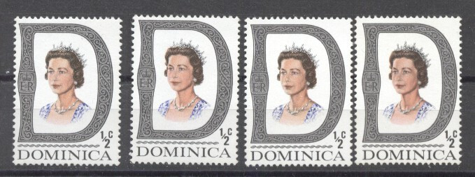 Dominica 1969 Queens x 4, MNH G.382