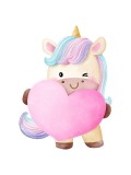 Cumpara ieftin Sticker decorativ Unicorn, Roz, 73 cm, 5365ST, Oem