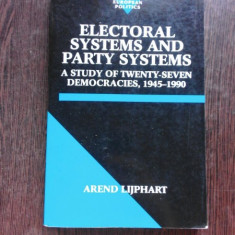 ELECTORAL SYSTEMS AND PARTY SYSTEMS - AREND LIJPHART (CARTE IN LIMBA ENGLEZA)