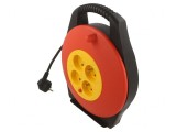 Prelungitor Retractabil 4 Prize Negru PVC