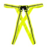 Ham reflectorizant de siguranta Micul Fermier, verde neon (cu benzi reflectorizante)