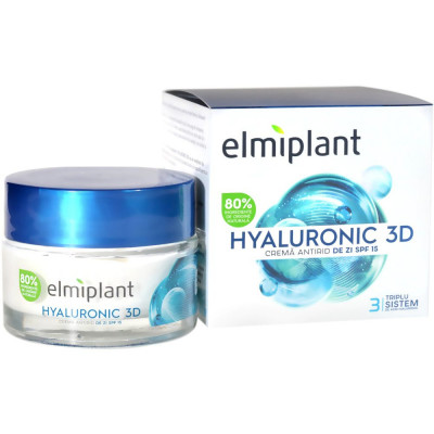 Crema de Zi Antirid Elmiplant Hyaluronic 3D, 50 ml, Crema Antirid, Crema Zi, Creme Antirid, Creme de Rid, Crema Hidratanta, Creme Hidratante, Crema Te foto