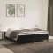 vidaXL Saltea de pat cu arcuri, negru, 160x220x20 cm, catifea 4016626