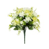 Buchet decorativ artificial, 34 cm, Alb, ATU-082693, Oem