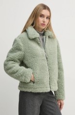 Pepe Jeans geaca CHARLIE femei, culoarea verde, de iarna, PL402463