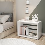 Masa laterala Ronde 43 x 64 x 33 cm alb [en.casa] HausGarden Leisure
