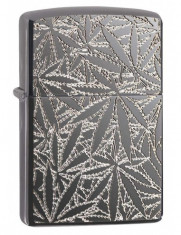 Bricheta Zippo 29834 Deep Carved Marijuana Leaves foto