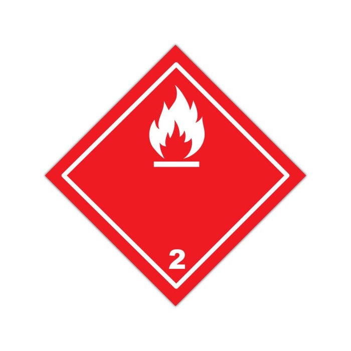 Autocolant ADR Clasa 2 Gaz inflamabil | Okazii.ro