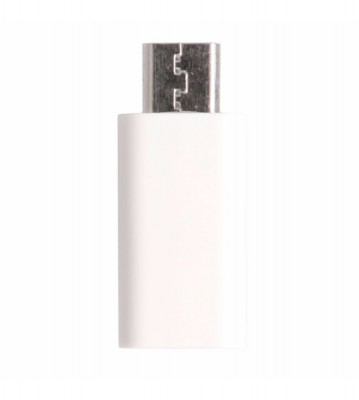 Adaptor USB Type C Mama la Micro USB Tata-Culoare Alb foto