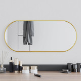 Oglinda de perete, auriu, 70x30 cm, ovala GartenMobel Dekor, vidaXL