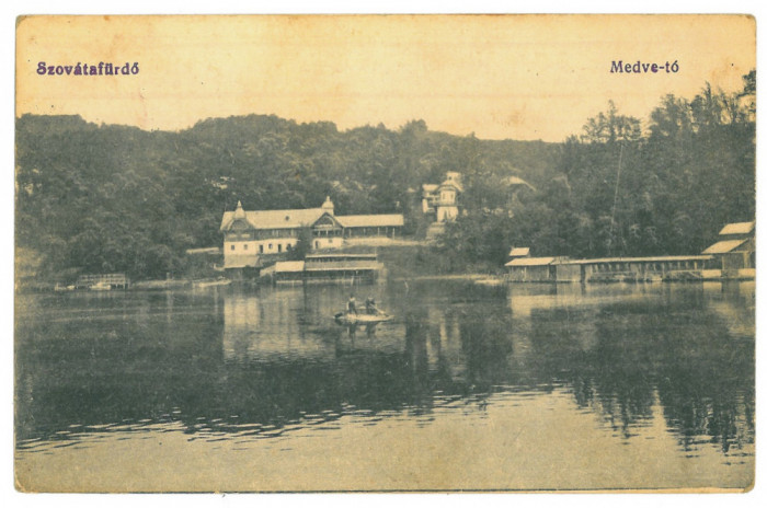 1119 - SOVATA, Mures, Boat on the lake, Romania - old postcard - used