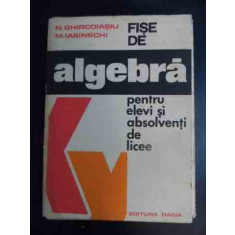 Fise De Algebra Pentru Elevi Si Absolventi De Licee - N. Ghircoiasiu, M. Iasinschi , 20011462