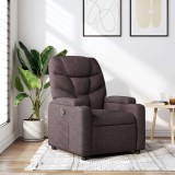 VidaXL Fotoliu rabatabil, maro &icirc;nchis, material textil