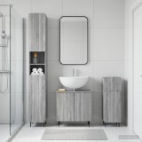 Cumpara ieftin Set de cabinet pentru baie cu 3 piese ZWOLLE Sonoma gri