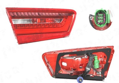 Stop spate lampa Audi A6 (4g/C7), 01.2011-06.2014 Model Sedan, spate, Stanga, partea interioara; H21W+LED; cu suport becuri, DEPO foto