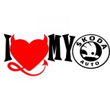 Cumpara ieftin Sticker I Love My SKODA