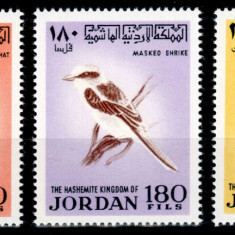 Iordania Jordania 1970, Mi #790-792**, pasari, MNH, cota 50 €!