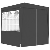 Gossi cort de petrecere profesional cu pereti antracit 2x2 m 90 g/m2