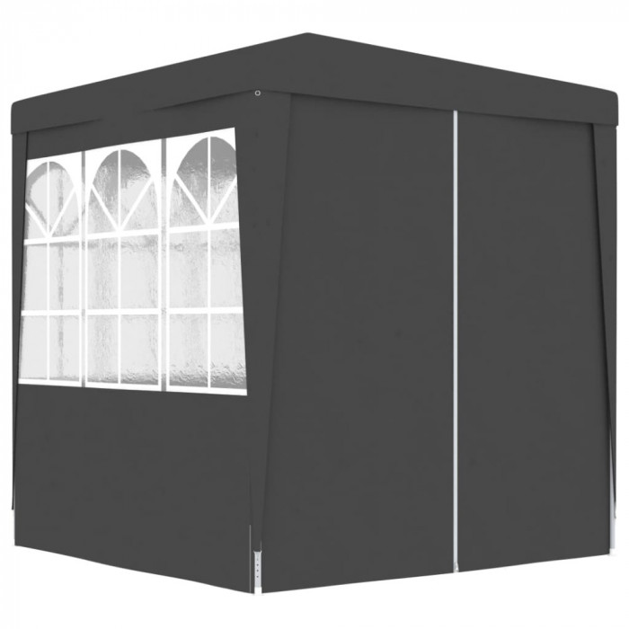 Gossi cort de petrecere profesional cu pereti antracit 2x2 m 90 g/m2