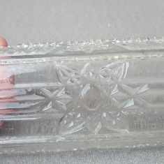 Suport vintage din cristal, anii 80, 23x8 cm