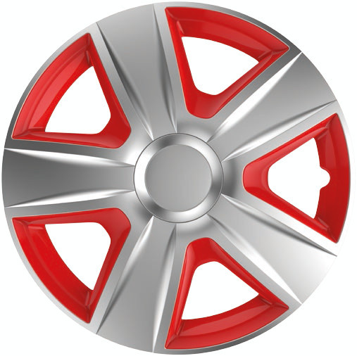 Capace roti auto Esprit SR 4buc - Argintiu/Rosu - 14&#039;&#039; Garage AutoRide