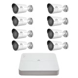 Sistem supraveghere 8 camere UNV 4MP IP PoE Starlight, 2.8mm, Audio, IR 50m, NVR 4K 8 canale SafetyGuard Surveillance