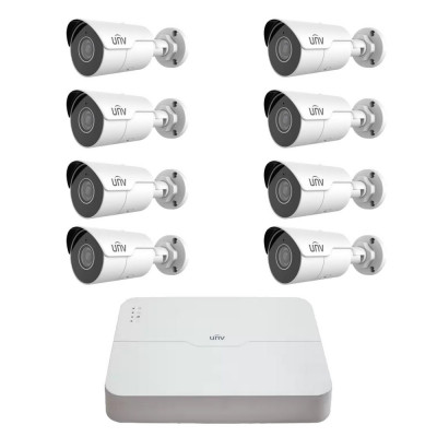 Sistem supraveghere 8 camere UNV 4MP IP PoE Starlight, 2.8mm, Audio, IR 50m, NVR 4K 8 canale SafetyGuard Surveillance foto