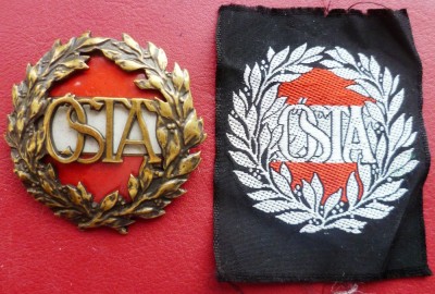 Insigna si ecuson Federatia de gimnastica Austria 1940 foto