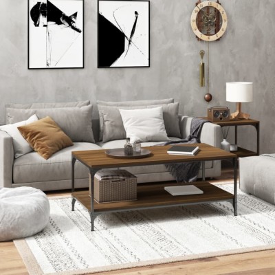 vidaXL Măsuță de cafea, stejar maro, 80x50x40 cm, lemn prelucrat 819371 foto