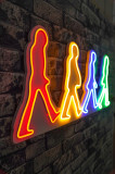 Decoratiune luminoasa LED, The Beatles, Benzi flexibile de neon, DC 12 V, Multicolor, Neon Graph