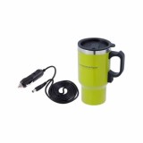 Cana termos cu incalzire Carmotion 450ml alimentare la bricheta auto 12V Verde Garage AutoRide