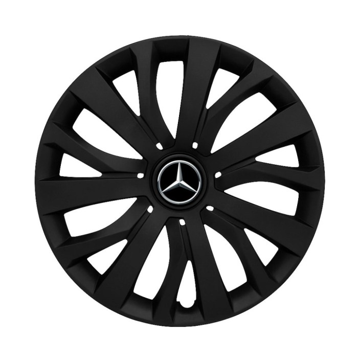 Set 4 capace roti 15 inchi (R15) compatibile MERCEDES, Model - 345 Black