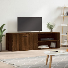 Comoda TV, stejar maro, 120x34x37 cm, lemn prelucrat GartenMobel Dekor