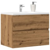 vidaXL Dulap pentru baie stejar artizanal 60x38,5x45 cm lemn prelucrat