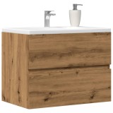 VidaXL Dulap pentru baie stejar artizanal 60x38,5x45 cm lemn prelucrat